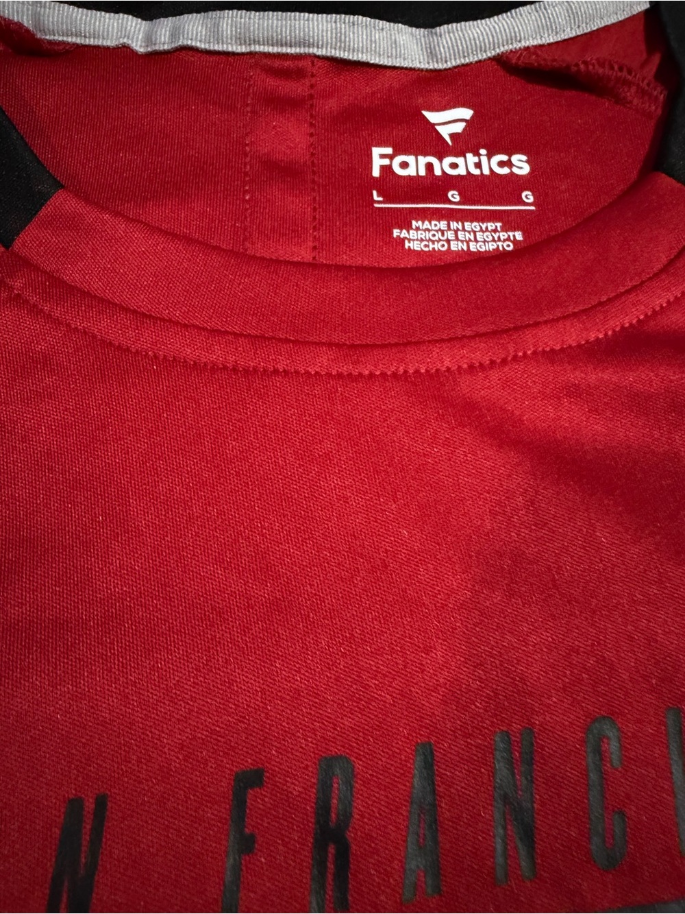 Fanatics San Francisco 49ers Red Short-Sleeve Tee with Black Accents - Picture 6 of 8
